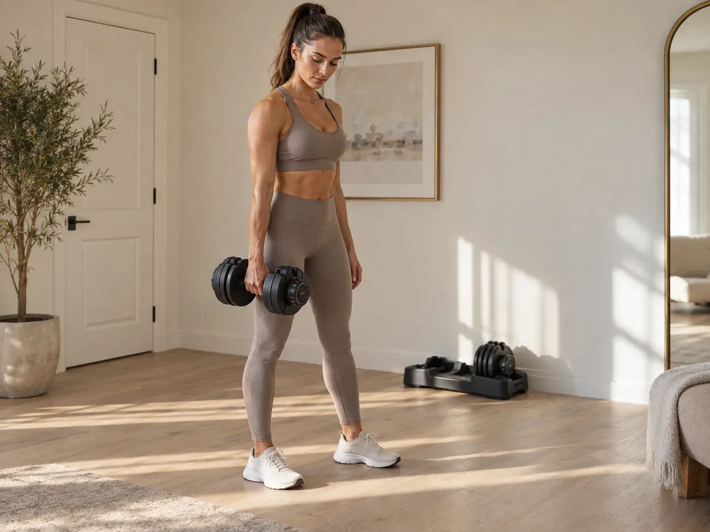 adjustable dumbbell set