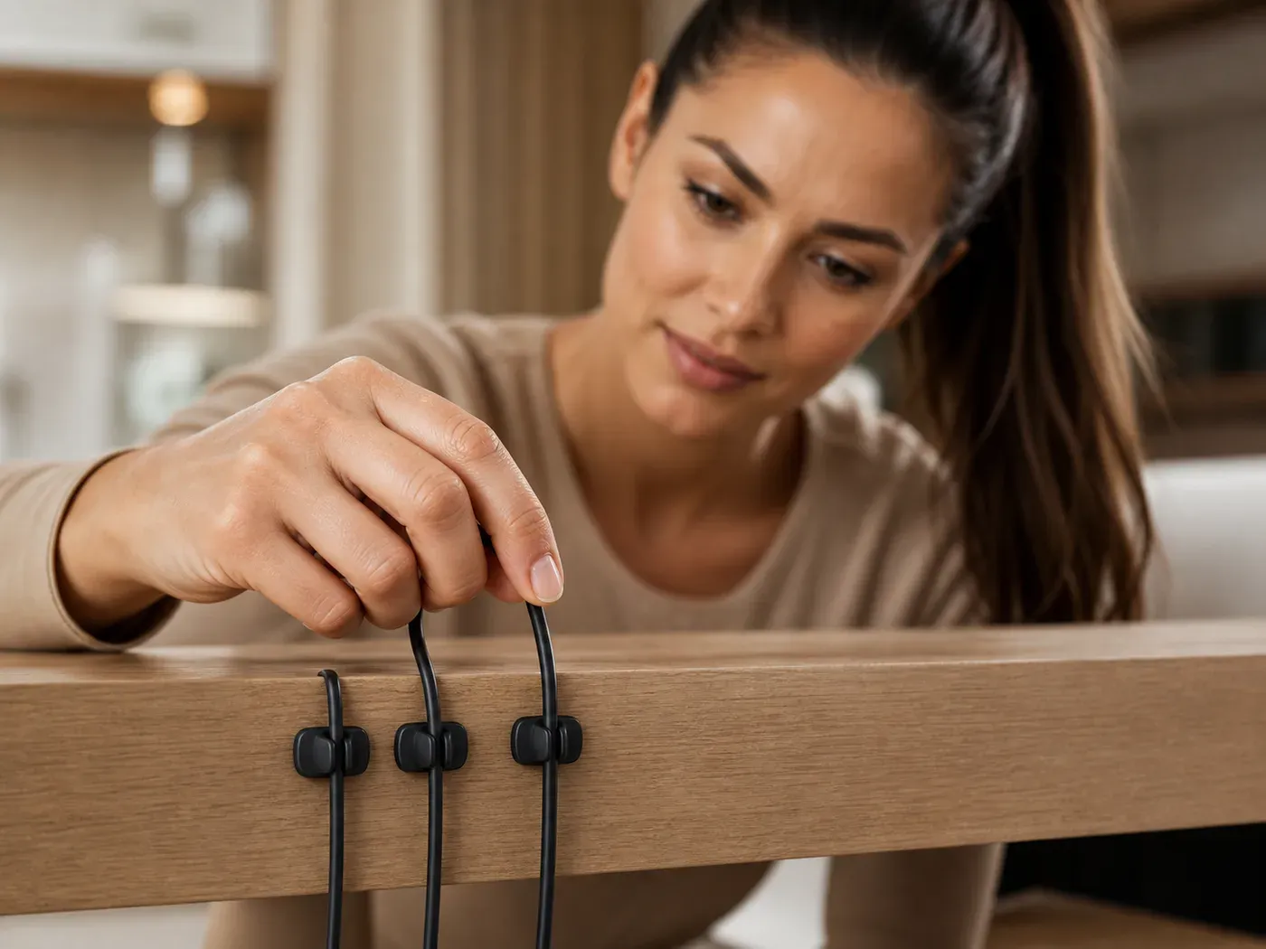 adhesive cord clips