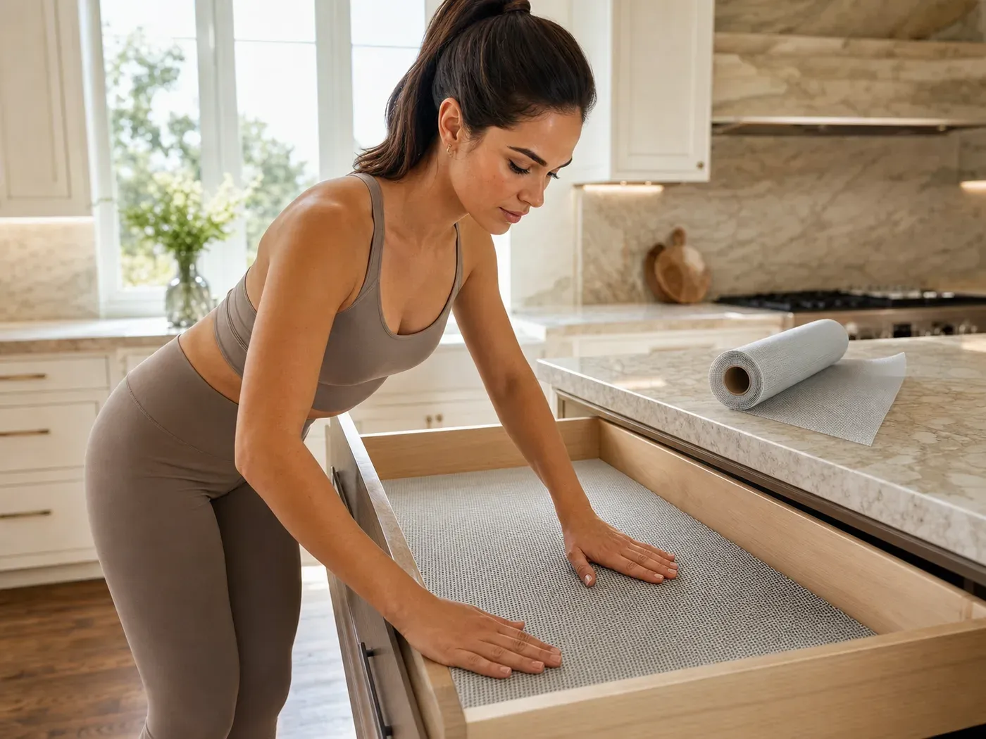 non-slip drawer liner