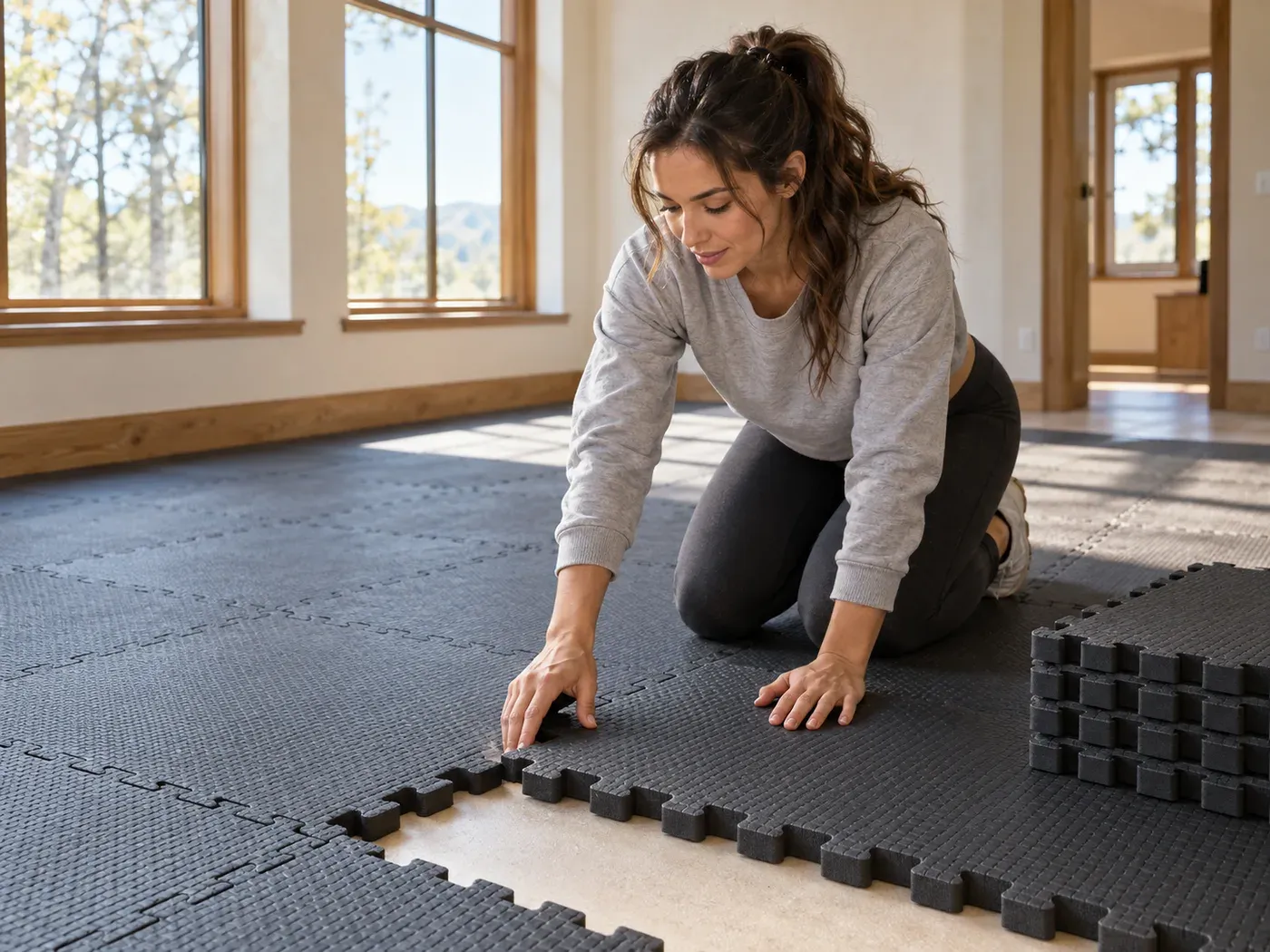 home gym essentials for the room that used to be a spare bedroom