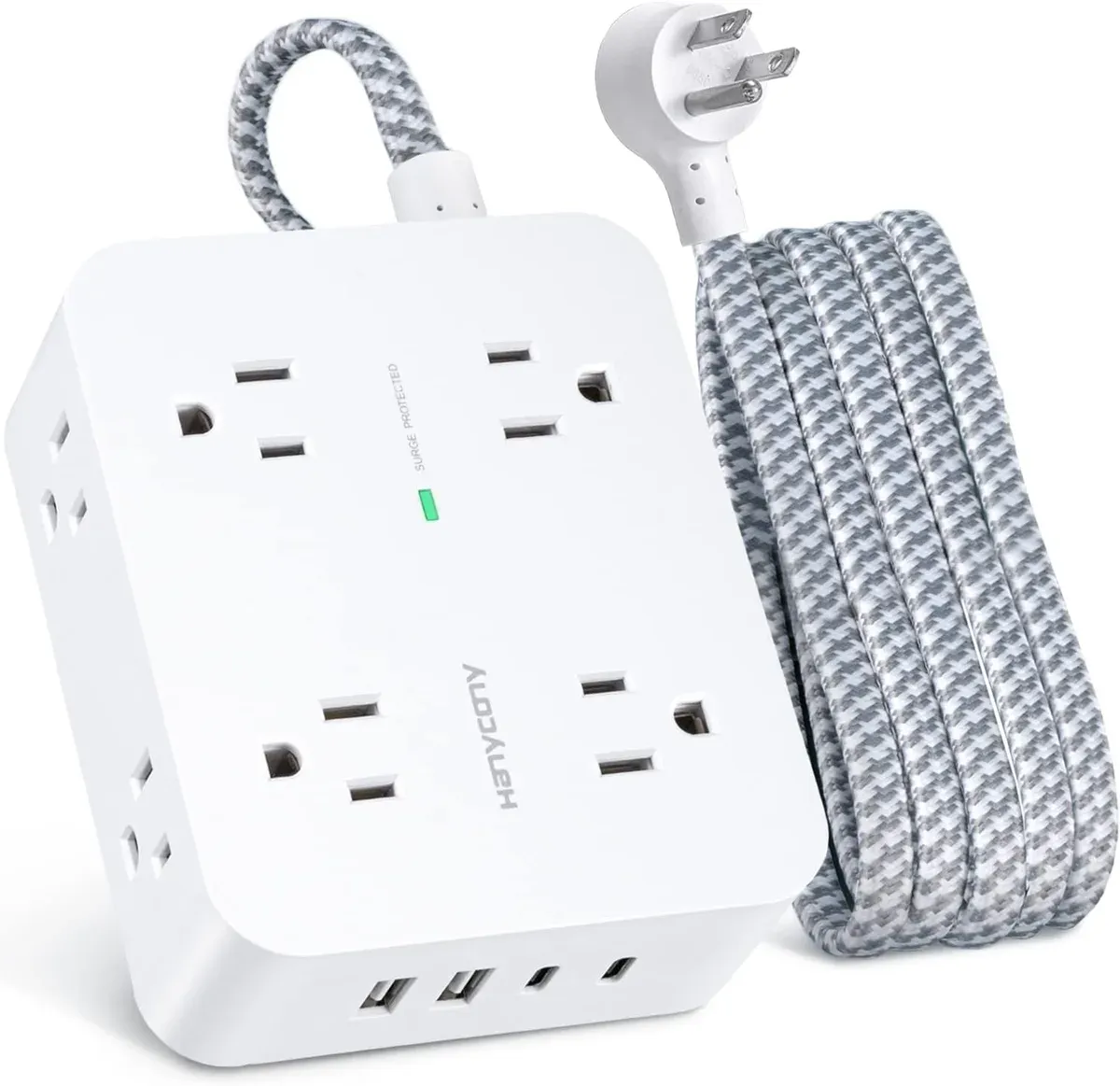 flat-plug surge protector