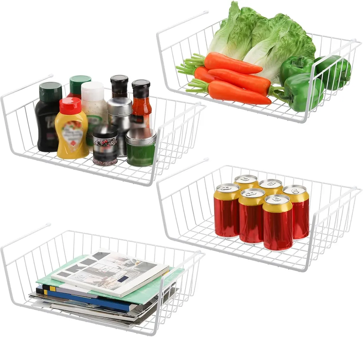 under-shelf slide basket